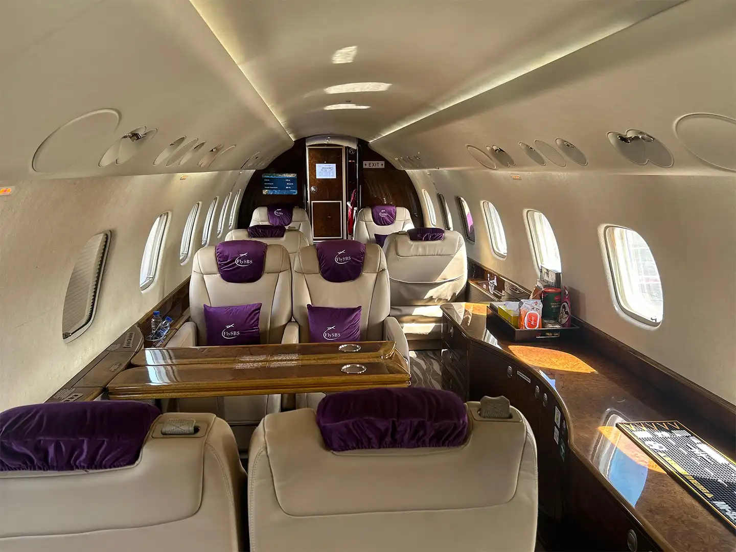 FlySBS Private Jet Interior